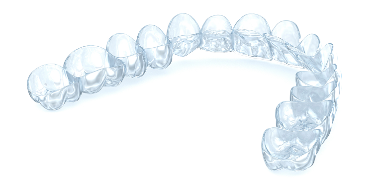 歯列矯正用のマウスピース写真